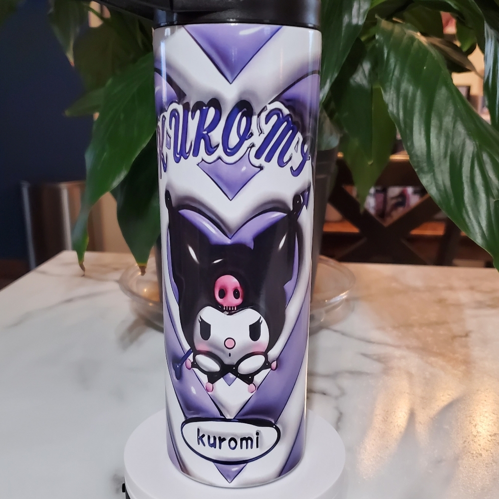 Kuromi Puffy Bubble 20oz Tumbler with duo lids 🎉sale